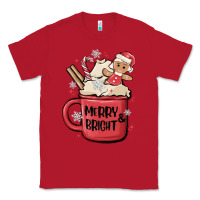 Red merry and bright Classic Tee - MaliasSmallBusiness