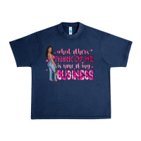 Navy what other think of me is none of my business Urban Heavy Tee - NancyCooperArtShop