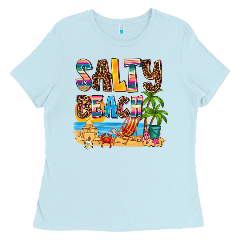 Salty Beach Ladies Tee by AdoDesignShop | Teevron