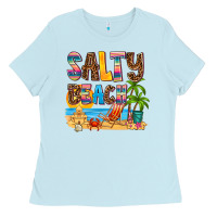 Baby Blue salty beach Ladies Tee - AdoDesignShop
