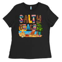 Black salty beach Ladies Tee - AdoDesignShop