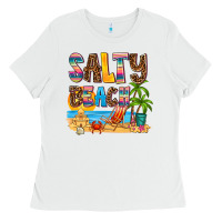White salty beach Ladies Tee - AdoDesignShop