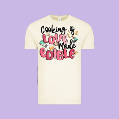 Cooking Is Love Made Edible Vintage Tee Designed By Maliassmallbusiness