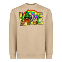 Mushroom St. Patricks Love With Gnome Heavyweight Sweatshirt - BundleAndBundleShop