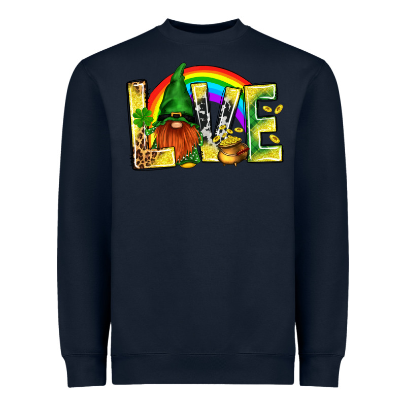 St. Patricks Love With Gnome Heavyweight Sweatshirt by BundleAndBundleShop | Teevron