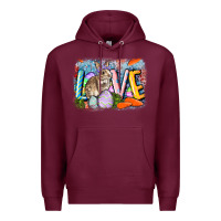 Burgundy love easter Premium Hoodie - CowGirlArtShop