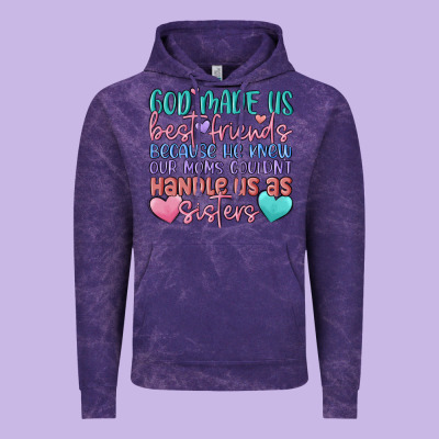 God Made Us Best Friend Vintage Hoodie Designed By Maliassmallbusiness