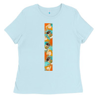 Baby Blue pumpkin caffee Ladies Tee - BundleAndBundleShop