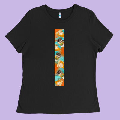 Pumpkin Caffee Ladies Tee Designed By Bundleandbundleshop