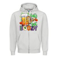 Dove Grey Lets Get Boozy Zipper Hoodie - texasbilliewilder