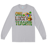 Moon Dust One Lucky Teacher St. Patricks Long Sleeve Tee - BundleAndBundleShop