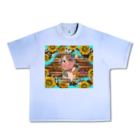 Grape Ice western cute cow with sunflower Urban Heavy Tee - NancyCooperArtShop