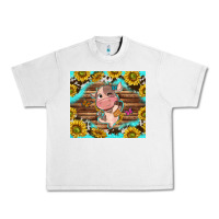 Lunar Rock western cute cow with sunflower Urban Heavy Tee - NancyCooperArtShop