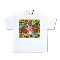 White western cute cow with sunflower Urban Heavy Tee - NancyCooperArtShop
