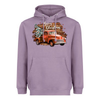 Lavender merry christmas truck Heavyweight Hoodie - CowGirlArtShop