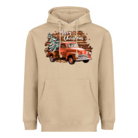Mushroom merry christmas truck Heavyweight Hoodie - CowGirlArtShop
