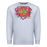 Heather Grey super nurse Premium Sweatshirt - CowGirlArtShop