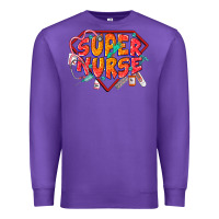 Purple super nurse Premium Sweatshirt - CowGirlArtShop