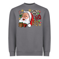 Santa Ho Ho Ho With Gift Box Heavyweight Sweatshirt | Teevron