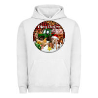 Pigment Lunar Rock Merry Christmas Farm Animals Urban Hoodie - FaDigitalArtStudio
