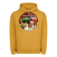 Pigment Peanut Butter Merry Christmas Farm Animals Urban Hoodie - FaDigitalArtStudio