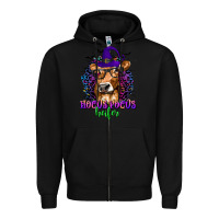 Black Hocus Pocus Heifer with Cow and Halloween Zipper Hoodie - texasbilliewilder