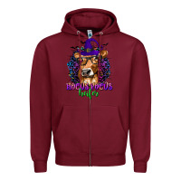 Burgundy Hocus Pocus Heifer with Cow and Halloween Zipper Hoodie - texasbilliewilder