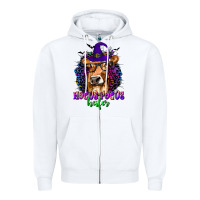 White Hocus Pocus Heifer with Cow and Halloween Zipper Hoodie - texasbilliewilder
