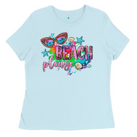 Baby Blue beach please Ladies Tee - AdoDesignShop