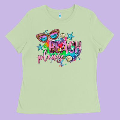 Beach Please Ladies Tee Designed By Adodesignshop