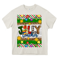 Cream Christmas jolly teacher Heavy Core Tee - Artiststas