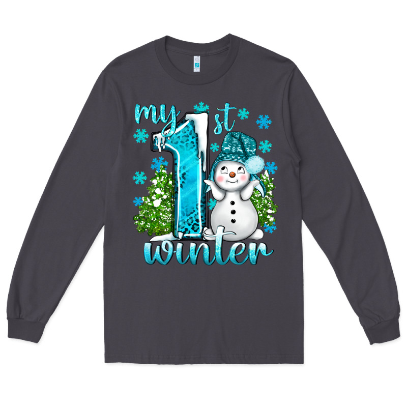 My 1 St Winter With Cute Snowman Long Sleeve Tee by BundleAndBundleShop | Teevron