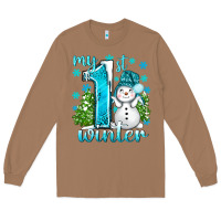Toasted Coconut My 1 St Winter With Cute Snowman Long Sleeve Tee - BundleAndBundleShop