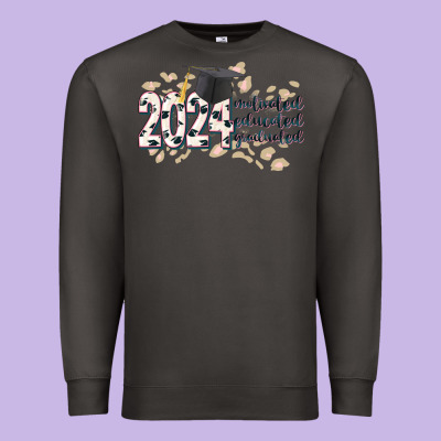 2024 Motivated Educated Graduated Premium Sweatshirt Designed By Cowgirlartshop