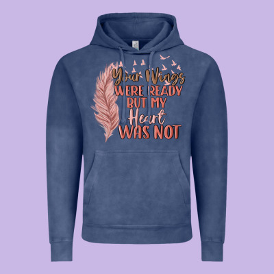 Your Wings Were Ready But My Heart Was Not Vintage Hoodie Designed By Maliassmallbusiness