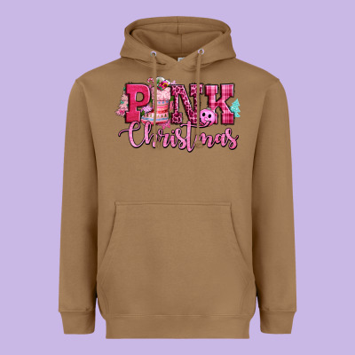 Pink Christmas Heavyweight Hoodie Designed By Cowgirlartshop