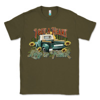 Army Green i got a heart like a truck western sunflower Classic Tee - NancyCooperArtShop