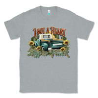 Heather Grey i got a heart like a truck western sunflower Classic Tee - NancyCooperArtShop