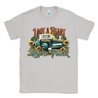 Moon Dust i got a heart like a truck western sunflower Classic Tee - NancyCooperArtShop