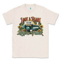 Natural i got a heart like a truck western sunflower Classic Tee - NancyCooperArtShop