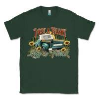 Sports Green i got a heart like a truck western sunflower Classic Tee - NancyCooperArtShop