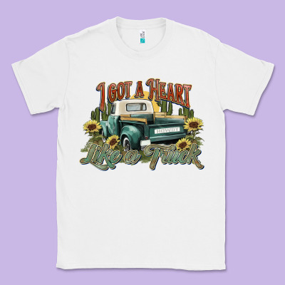 I Got A Heart Like A Truck Western Sunflower Classic Tee Designed By Nancycooperartshop