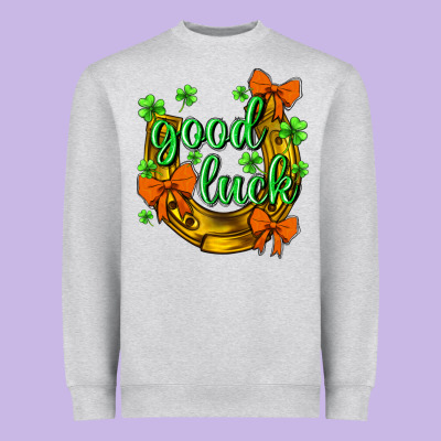 St.patrick's Good Luck Heavyweight Sweatshirt Designed By Bundleandbundleshop