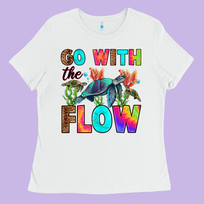 Go With The Flow Ladies Tee Designed By Ranaportraitstore