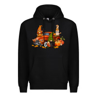Black fall gnome truck Premium Hoodie - CowGirlArtShop