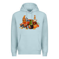 Blue Mist fall gnome truck Premium Hoodie - CowGirlArtShop