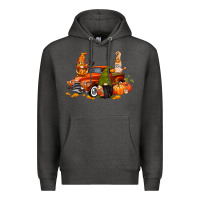 Charcoal Heather fall gnome truck Premium Hoodie - CowGirlArtShop
