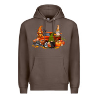 Coffee fall gnome truck Premium Hoodie - CowGirlArtShop