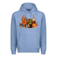Colony Blue fall gnome truck Premium Hoodie - CowGirlArtShop