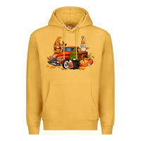 Mustard fall gnome truck Premium Hoodie - CowGirlArtShop
